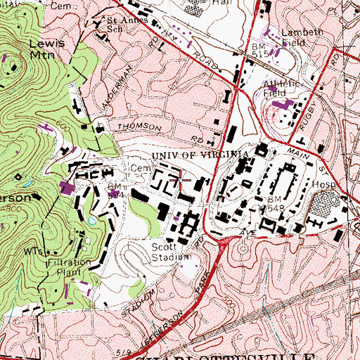 Topographic Map of Kent House, VA