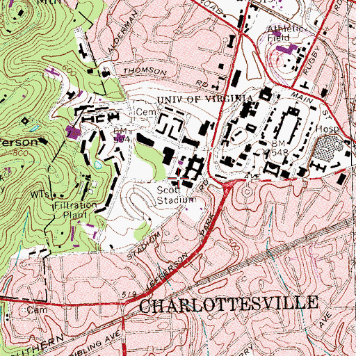 Topographic Map of Albert H Small Building, VA