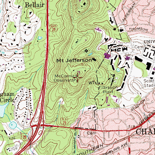 Topographic Map of Alexander Vyssotsky House, VA