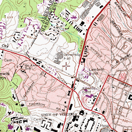 Topographic Map of Artificial Turf Field, VA