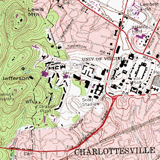 Topographic Map of Biology Greenhouse, VA