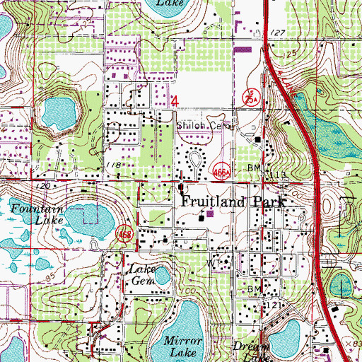 Topographic Map of Community United Methodist Church, FL