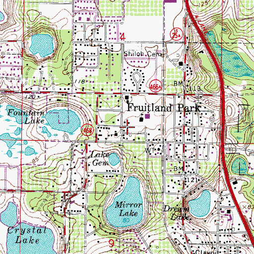 Topographic Map of United Pentecostal Church, FL
