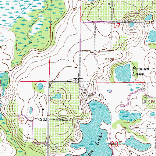 Topographic Map of Lake County Fire Department District 6 Station 5, FL
