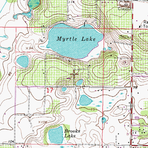 Topographic Map of Grace Bible Baptist Church, FL