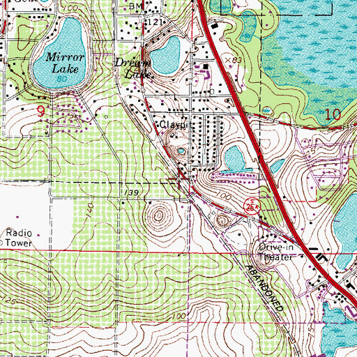 Topographic Map of Trinity Assembly of God, FL