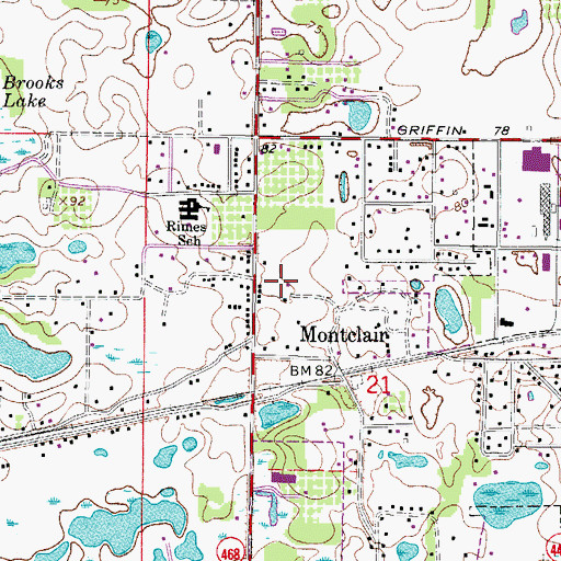 Topographic Map of Leesburg Church of God in Christ, FL
