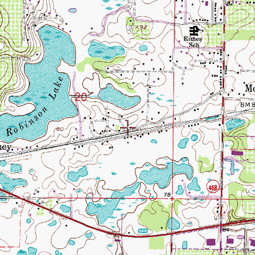 Topographic Map of Saint John Baptist Church, FL