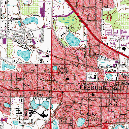 Topographic Map of Melon Patch Theatre, FL