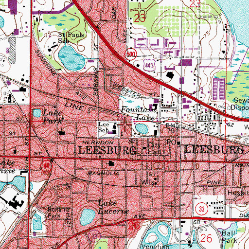 Topographic Map of Saint James Episcopal Church, FL