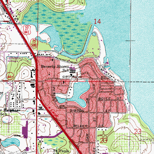 Topographic Map of Faith Community Church, FL