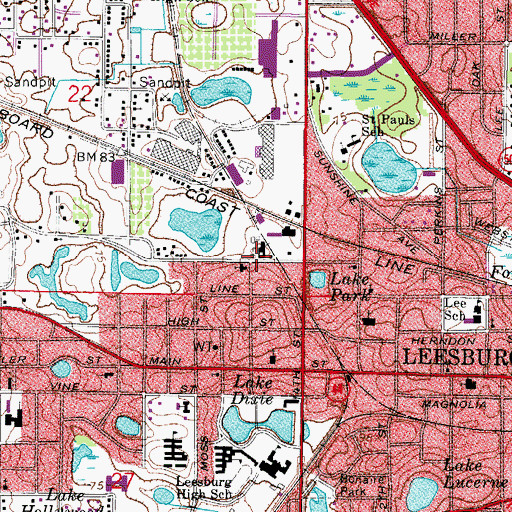 Topographic Map of Christian Sanctuary of Praise and Worship Center, FL