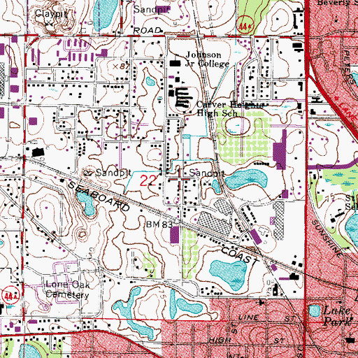 Topographic Map of Citadel of Hope Church of God, FL