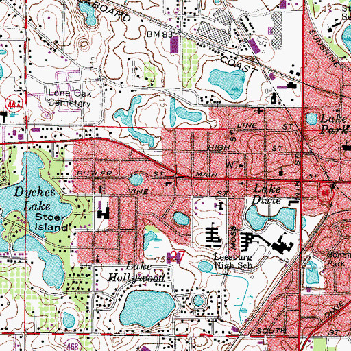 Topographic Map of Faith Chapel Ministries, FL