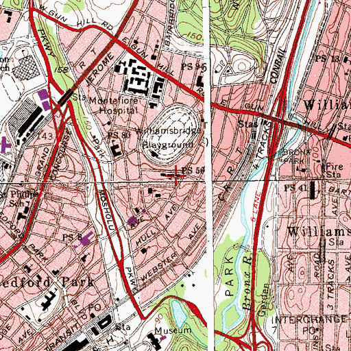 Topographic Map of Saint Brendan's School, NY