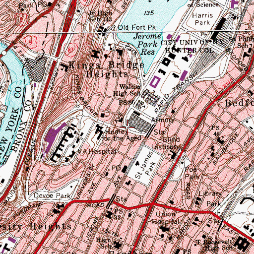 Topographic Map of Barnhill Triangle, NY