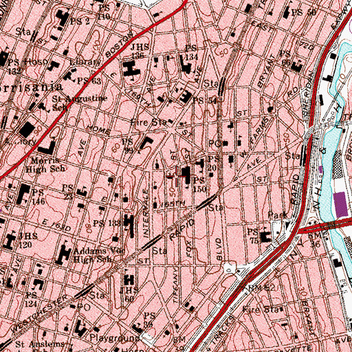 Topographic Map of Assembly Christian Church, NY