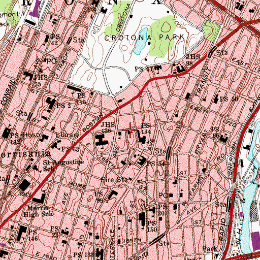 Topographic Map of Christian and Missionary Church, NY