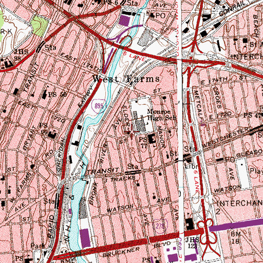 Topographic Map of Evangelical Pentecostal Church, NY