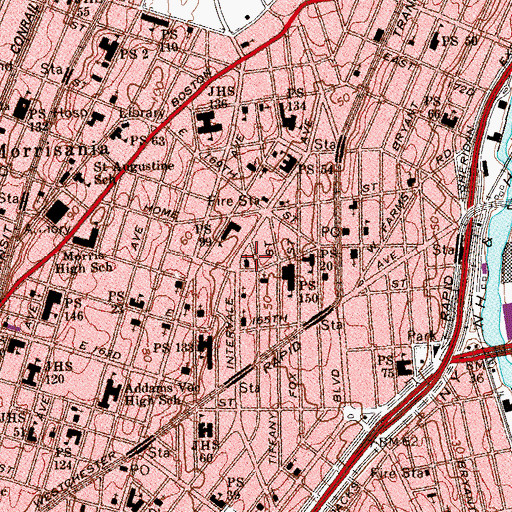 Topographic Map of Loyal Baptist Church, NY