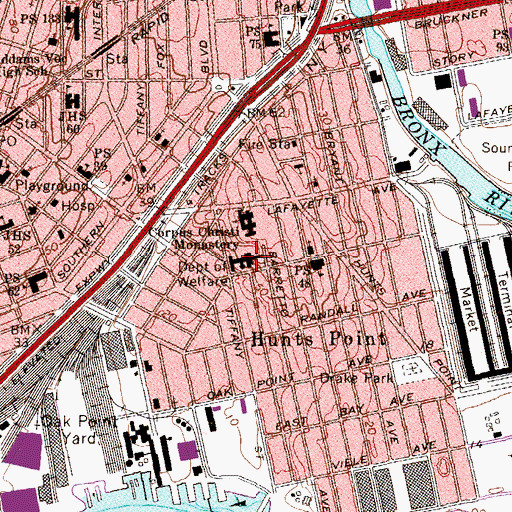 Topographic Map of City of New York Shelter for Delinquent Children, NY