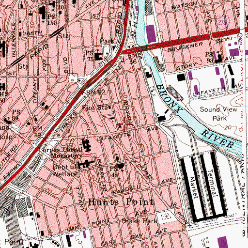 Topographic Map of Bronx Bethel African Methodist Episcopal Church (historical), NY