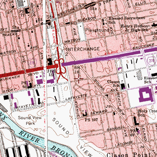 Topographic Map of Fortythird Precinct Station House, NY