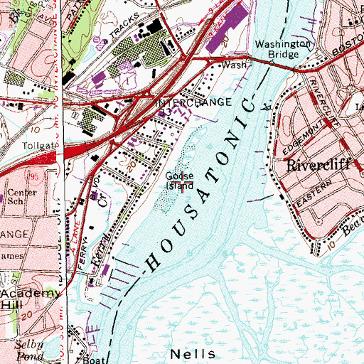 Topographic Map of Goose Island, CT