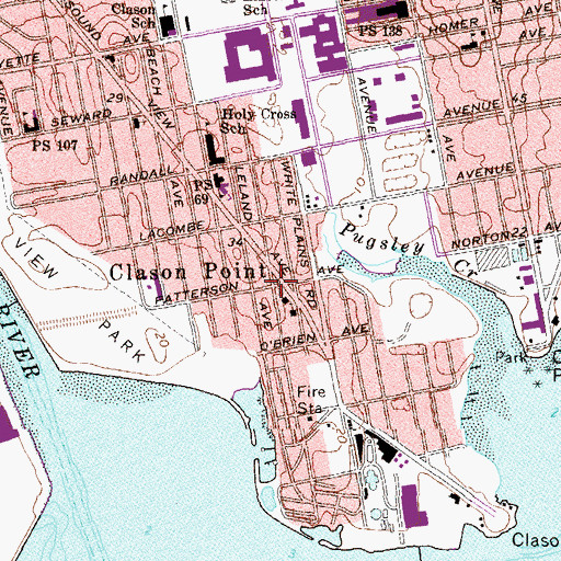 Topographic Map of Woodrow Wilson Triangle, NY