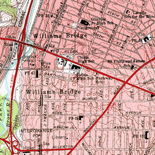 Topographic Map of Stevenson Towers, NY