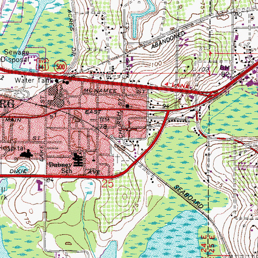 Topographic Map of Saint Stephen AME Church, FL