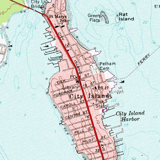 Topographic Map of Trinity Methodist Episcopal Church, NY