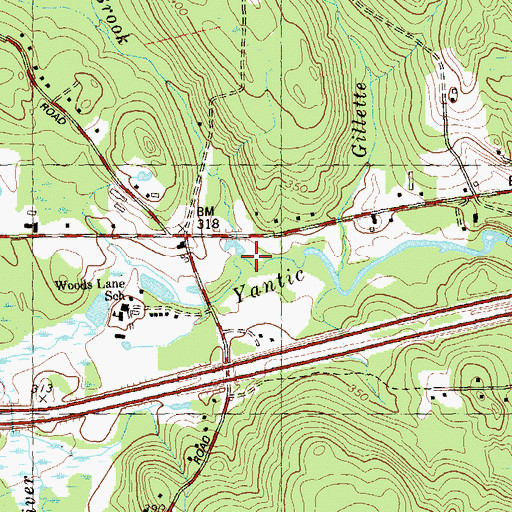 Topographic Map of Goshen Brook, CT