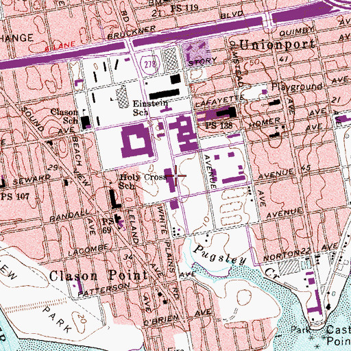 Topographic Map of Public School 182, NY