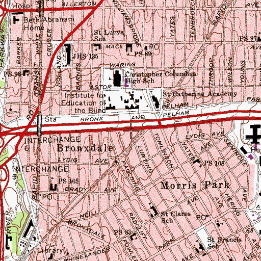 Topographic Map of Morningside House Nursing Home, NY