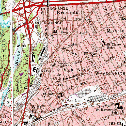 Topographic Map of Italian Christian Church, NY