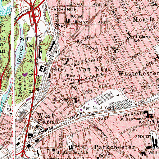 Topographic Map of Our Lady of Solace Roman Catholic Church, NY