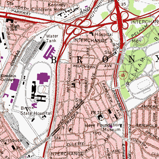 Topographic Map of Saint Theresa Convent, NY