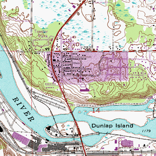 Topographic Map of Raiter Clinic, MN