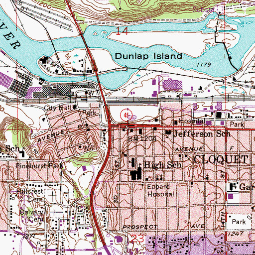 Topographic Map of Jehovah's Witnesses, MN