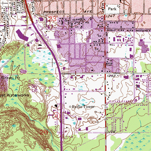 Topographic Map of Zion Lutheran Church, MN