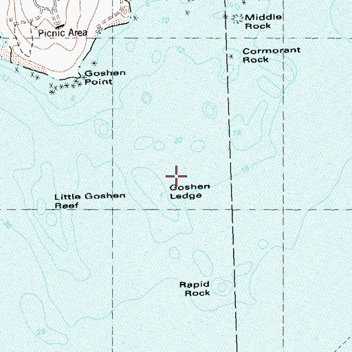 Topographic Map of Goshen Ledge, CT