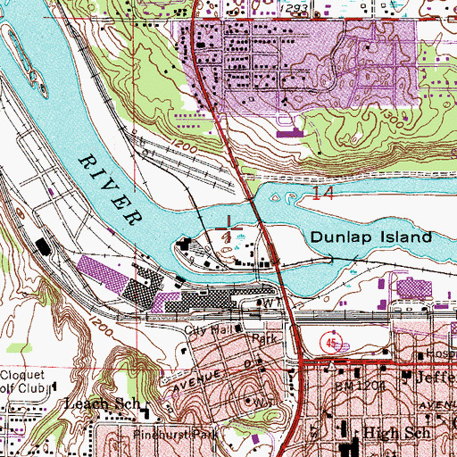 Topographic Map of Spafford Park, MN