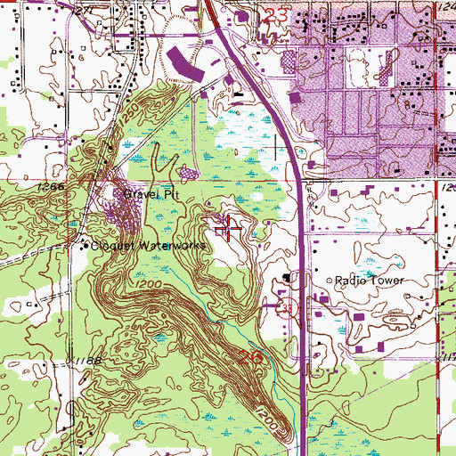 Topographic Map of Pine Valley Park, MN