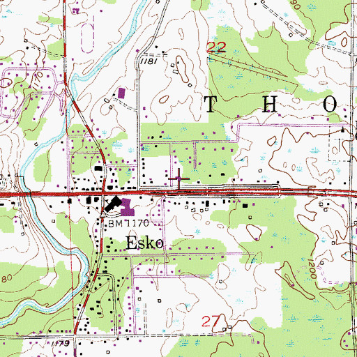Topographic Map of Saint Matthew's Lutheran Church, MN