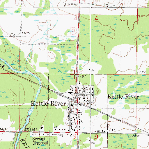 Topographic Map of Kettle River City Hall, MN