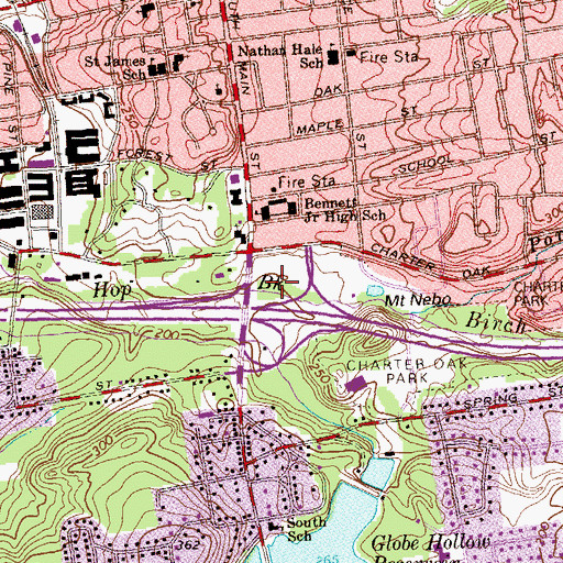 Topographic Map of Goulds Pond, CT