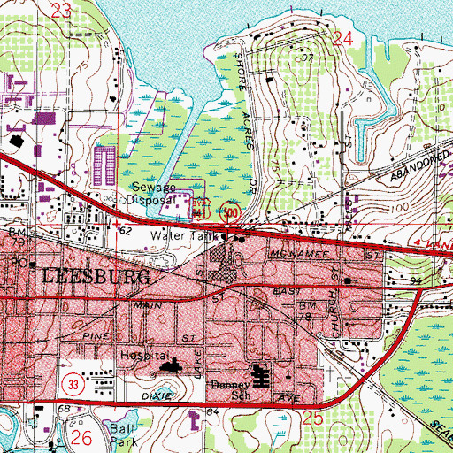 Topographic Map of Cutrale Company Water Tower, FL