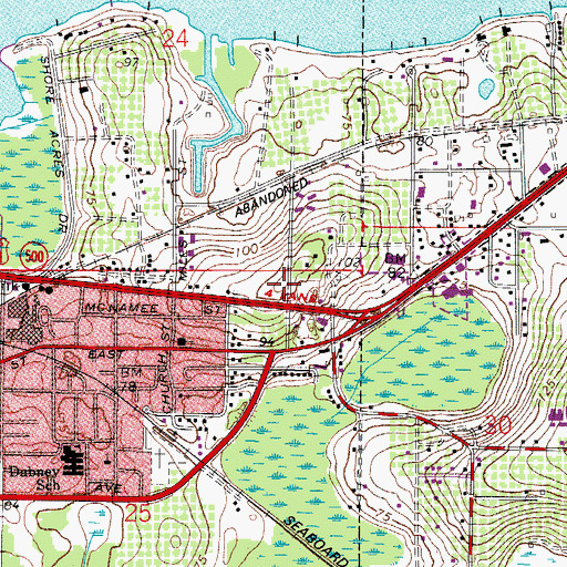 Topographic Map of Lenhart Electric Cell Phone Tower, FL