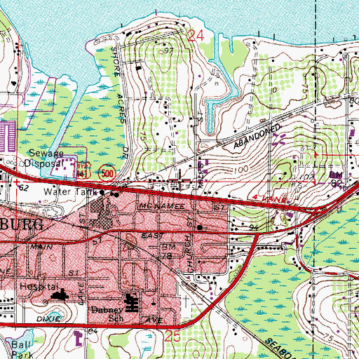 Topographic Map of Apostolic Bible Church, FL